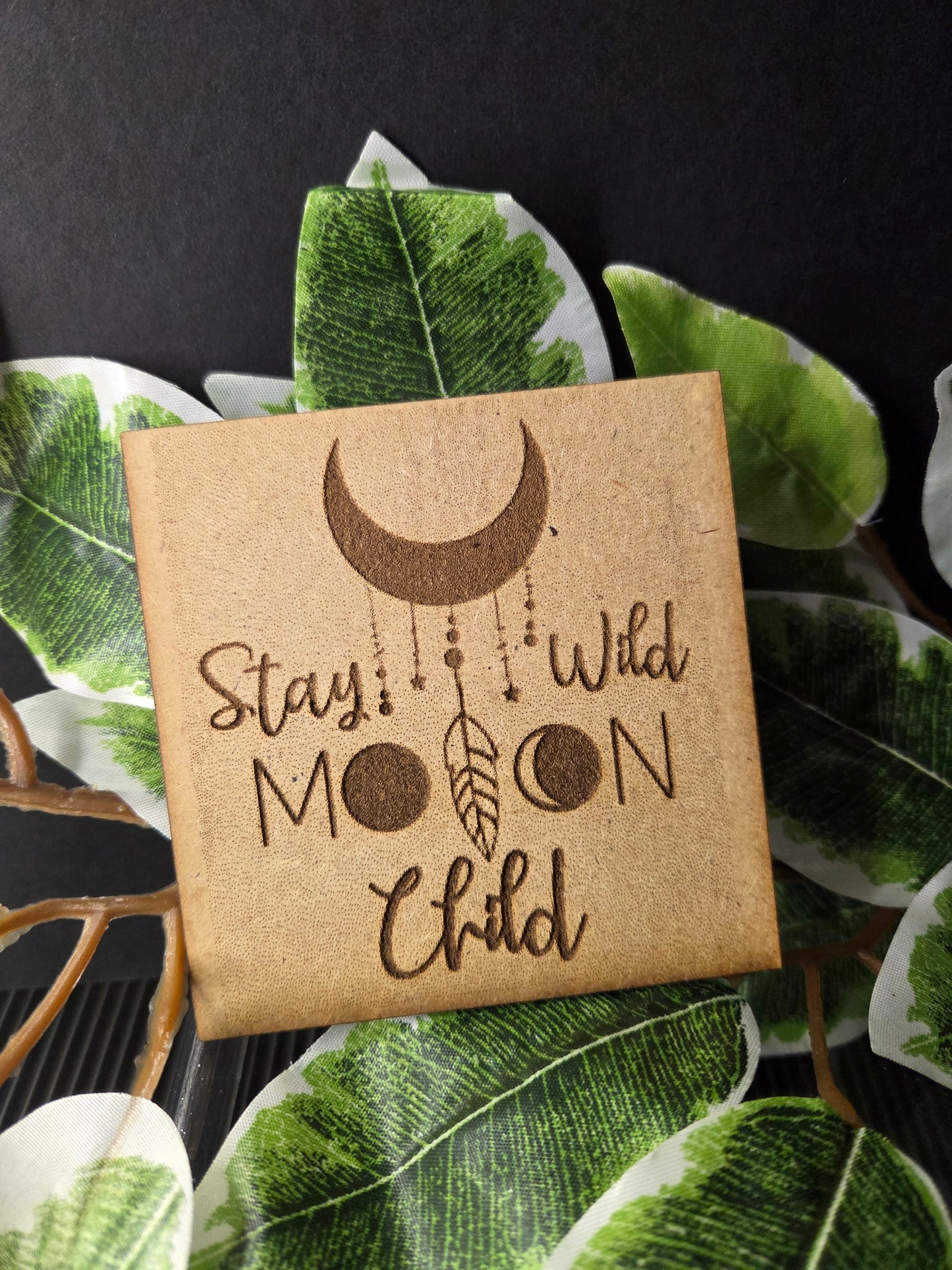 "Stay Wild Moon Child" Laser-Engraved Wooden Magnet