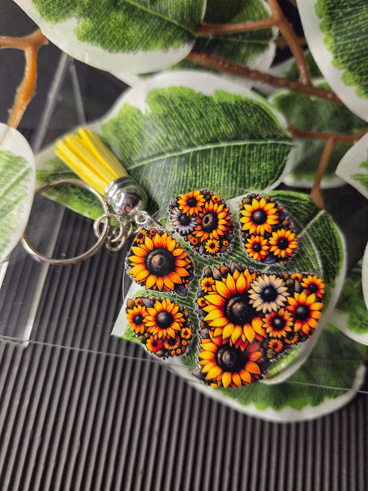 Acrylic Keychains with Tassels – Various Designs & Colours