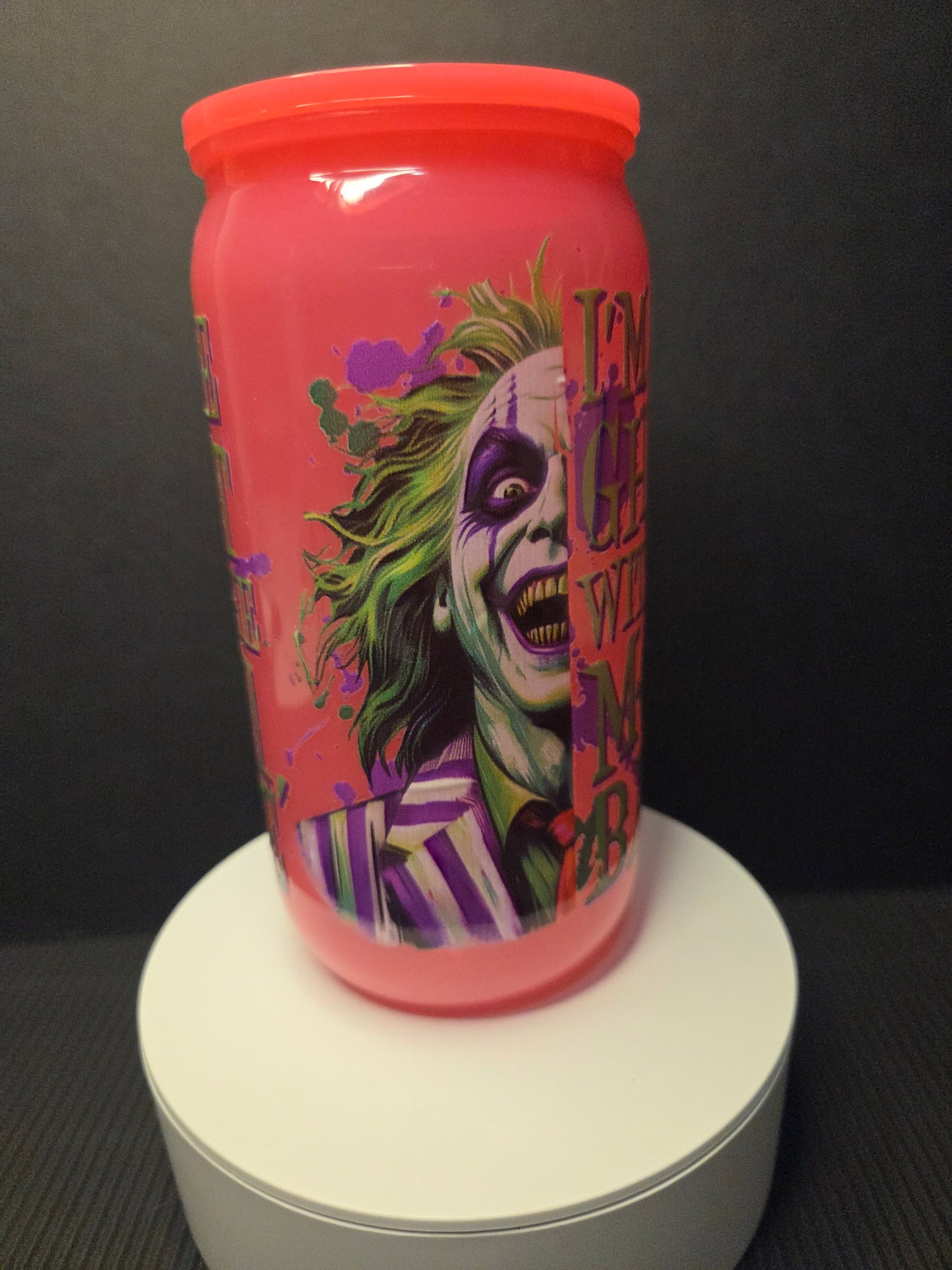 Beetlejuice Inspired Tumbler – “Ghost with the Most” Design