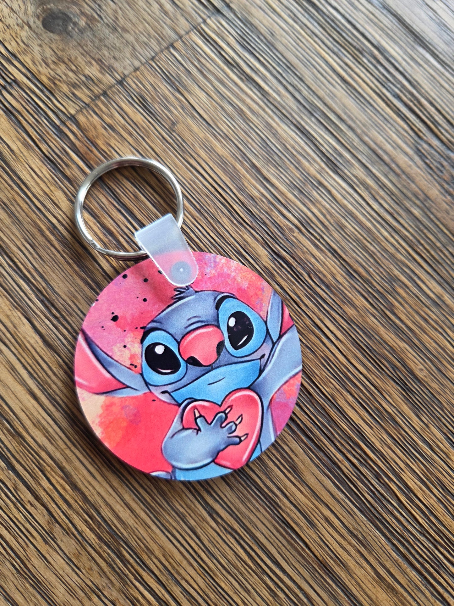 Stitch key ring double sided